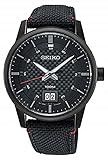 Seiko Herren-Uhr Quarz Edelstahl mit Textilband SUR271P1*