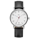 Laco Classics Halle 38 Armbanduhr - Made in Germany – 38 mm Ø Automatikuhr mit Lederarmband - Einzigartige Qualität*