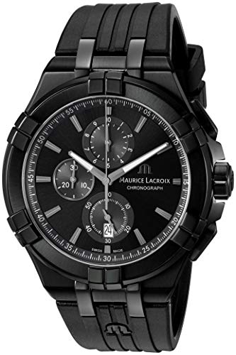 Maurice Lacroix Herren analog Swiss Quartz Uhr mit Gummi Armband AI1018-PVB01-333-1