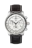 Zeppelin Herrenuhr Chronograph Quarz mit Lederarmband – 7680-1