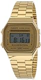 Casio Collection Unisex Retro Armbanduhr A168WG-9EF, Gold/Gold/Grau, Einheitsgröße*