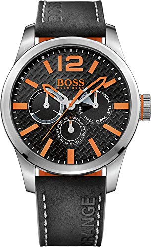 Schwarz Orange Hugo Boss Analog Chrono