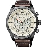 CITIZEN Herren Analog Quarz Uhr mit Leder Armband CA4215-04W