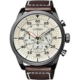 CITIZEN Herren Analog Quarz Uhr mit Leder Armband CA4215-04W*